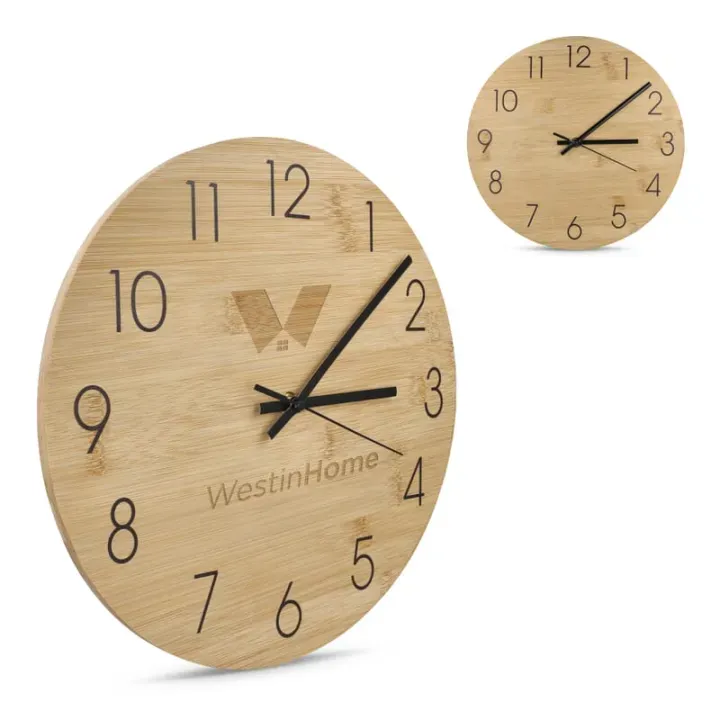 Wall clock bamboo - LT91105 (gadzety reklamowe)